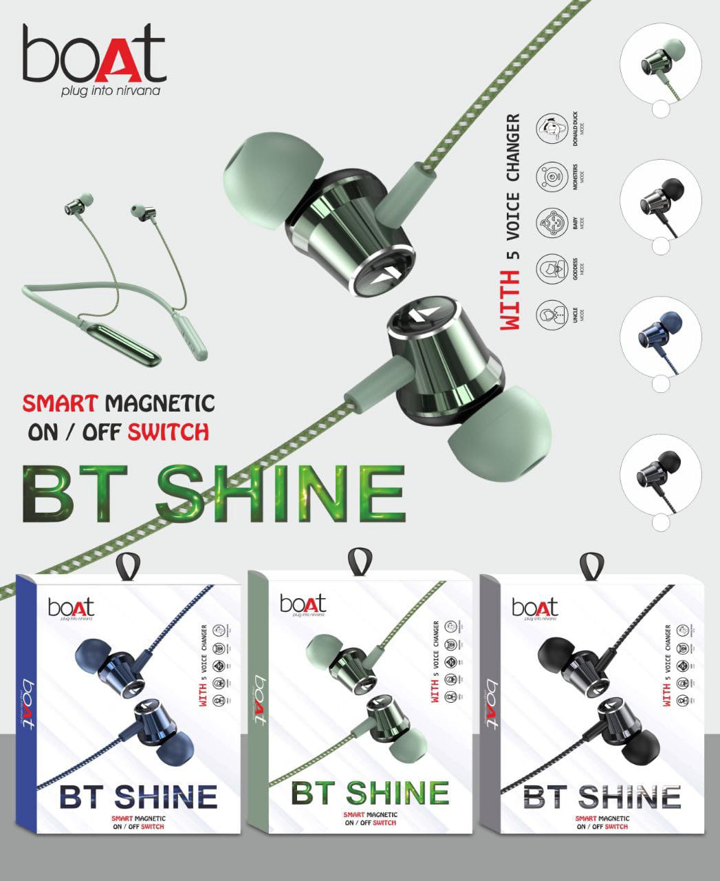 BT SKY BT SHINE MAGANATIC ON OF SENCER TYPE C METAL BUDS SUPER SOUND MIX NECKBAND