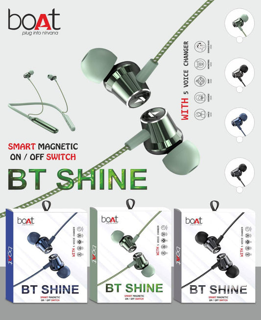 BT SKY BT SHINE MAGANATIC ON OF SENCER TYPE C METAL BUDS SUPER SOUND MIX NECKBAND